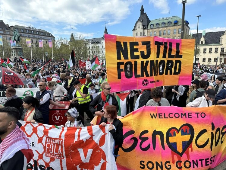 Desetine tisuća ljudi u Malmeu prosvjeduje protiv sudjelovanja Izraela na Eurosongu